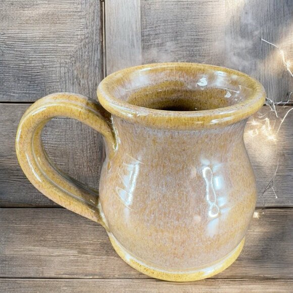 Deneen Pottery Hand Made Coffee Mug Cup Brown Glaze Egg Harbor Illinois IL - Picture 2 of 13